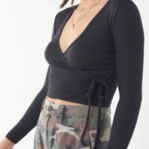 UO Winston Wrap Crop Top